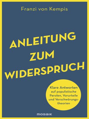 cover image of Anleitung zum Widerspruch